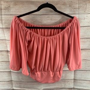 2 Hearts Off Shoulder 3/4 Sleeve Top